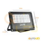 Reflector Blanco Multipunto Multivoltage 20w  110v  220 v - Imagen 2