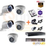 Kit 5 Cámaras de seguridad 720P Hikvision Disco Duro 1TB