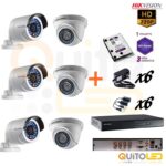 Kit 6 Cámaras de seguridad 720P Hikvision Disco Duro 1TB