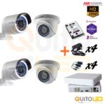 Kit 4 Cámaras de seguridad 720P Hikvision Disco Duro 1TB