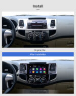 Radio Android con adaptador original para Toyota Hilux-Fortuner 2007-2015, 9" - Imagen 5