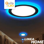 Lampara Led Bicolor 12w para gypsum redonda Filo azul Luz Blanca (14cm) - Imagen 2