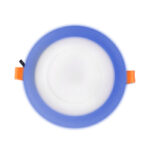 Lampara Led Bicolor 24w para gypsum cuadrada/redonda Filo azul Y Rojo Luz Blanca (24cm)