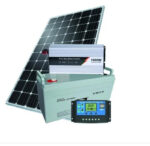 Kit De Energia Solar Básico Panel Solar Controlador Batería e Inversor