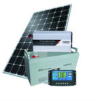 Kit De Energia Solar Básico Panel Solar Controlador Batería e Inversor