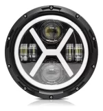 Faro Led redondo de 7" con ojos de ángel Luz blanca y amarilla - Imagen 3