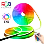 Cinta neón RGB flexible 5 mts control remoto efectos programables