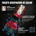 Focos Led 60.000 LM 600W H1 H3 H4-H7- H11- H13- 880- 881- 9005-9006 - Imagen 2