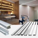 Perfil de aluminio para cinta led gypsum o loza 2cm x 2M - Imagen 3