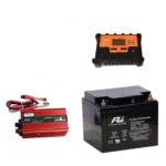 Kit De Energia Solar para 400w controlador de carga, batería, inversor y fuente de poder 12v