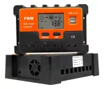 Controlador Regulador Carga Solar Pwm 60A 12/24v/36v/48v Usb Lcd