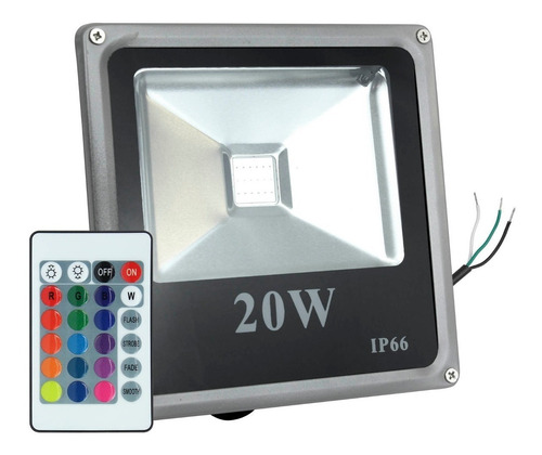 Reflector led RGB 20w 16 colores Efectos exterior