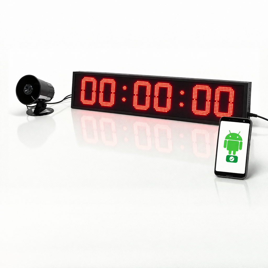 cronometro2x40 Cronometro Led Inalambrico Android 2x40 Exterior Sirena - Imagen 1