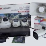 Kit de 4 camaras de seguridad 1080P con audio , color y sensor de movimiento +Megafono+AudioBox